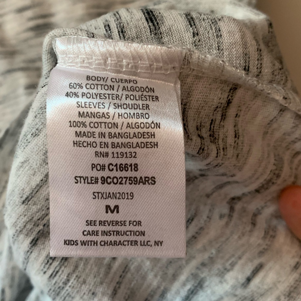 Gray and Teal Short Sleeve Henley Shirt - Picture 6 of 6